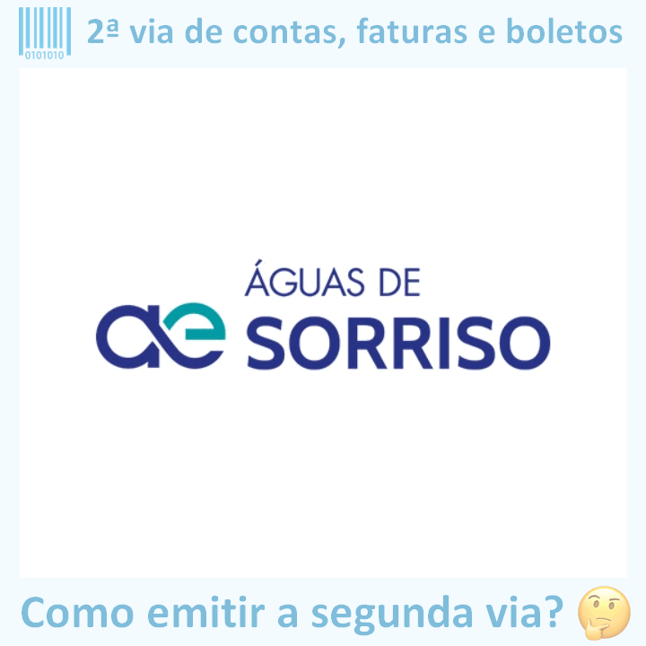 Logo da empresa ÁGUAS DE SORRISO em versão adaptada