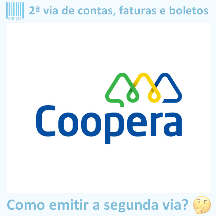 Logo da empresa COOPERA adaptado com borda azul e descrição sobre 2ª via