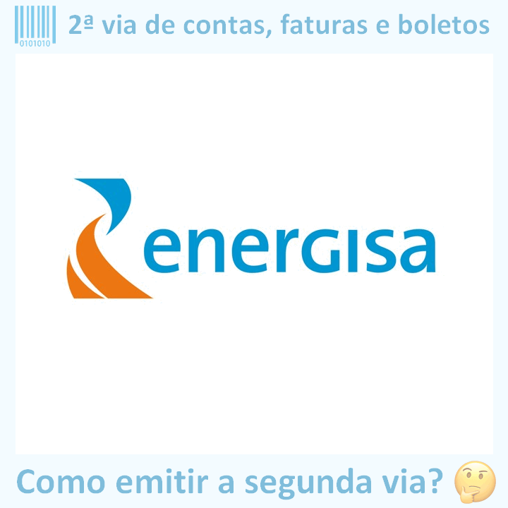 Logo da empresa ENERGISA MS adaptado com borda azul e descrição sobre 2ª via