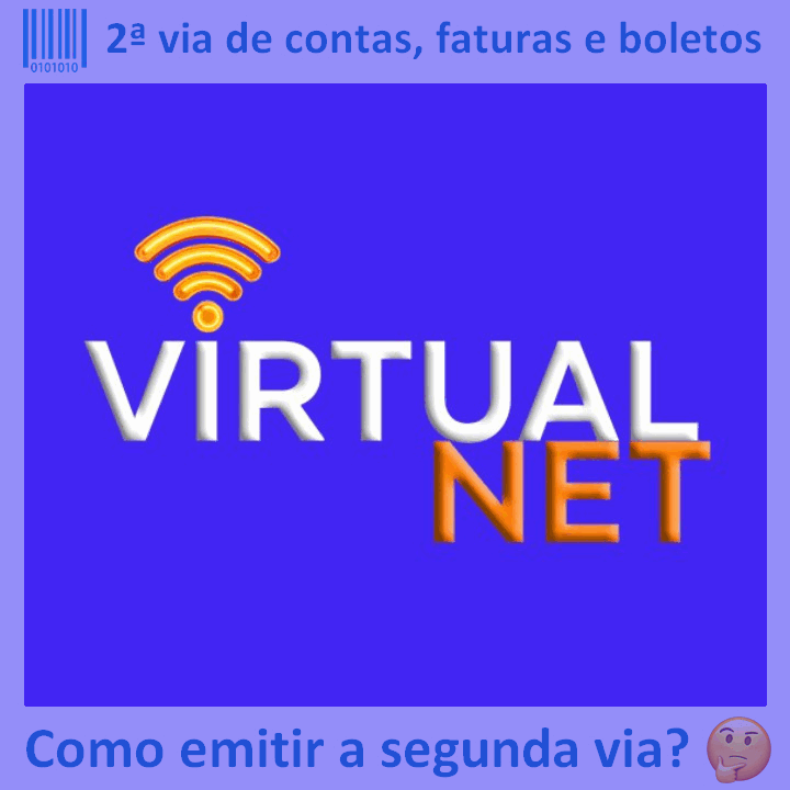 Logo da empresa VIRTUAL NET em versão adaptada